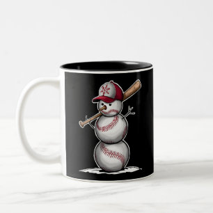 Tasse 2 Couleurs Baseball Snowman Balls Neige Noël Noël Noël cadeau