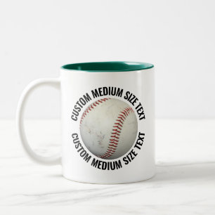 Tasse 2 Couleurs Baseball & Texte Moyen VERT CHASSEUR 325g Personna