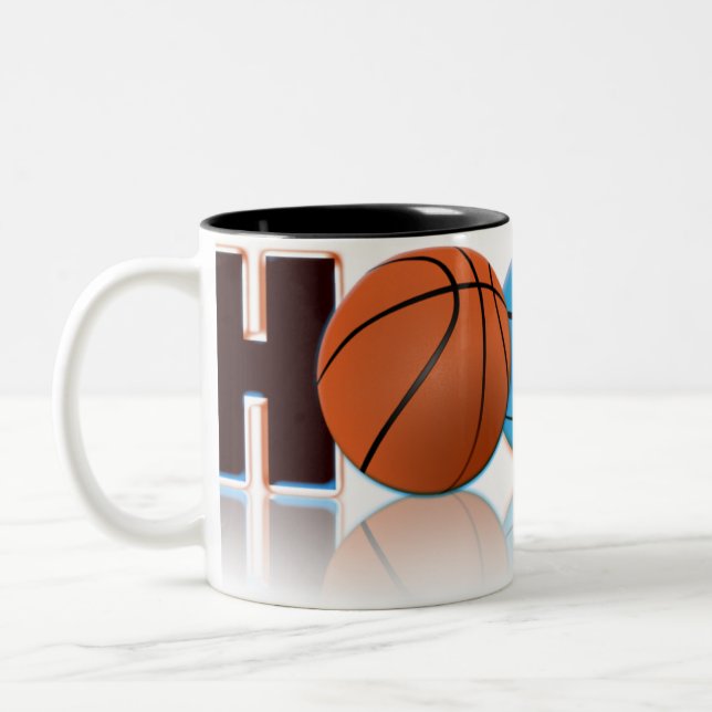 Tasse 2 Couleurs Basket-ball de cercles (Gauche)