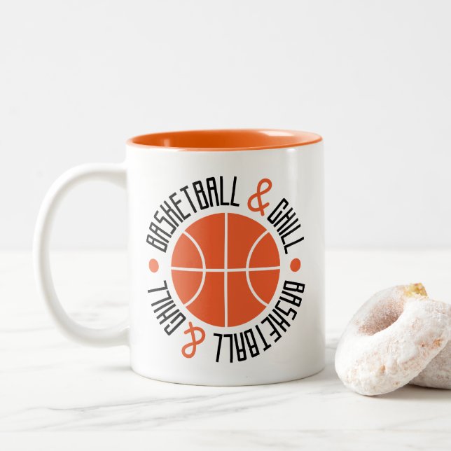Tasse 2 Couleurs Basket-ball et refroidissement (Avec donut)