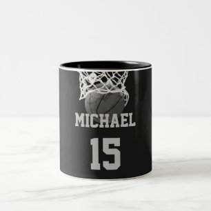 Tasse 2 Couleurs Basket-ball Votre nom