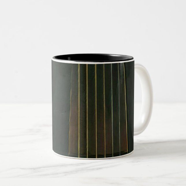 Tasse 2 Couleurs Basse guitariste cadeau (Devant droit)