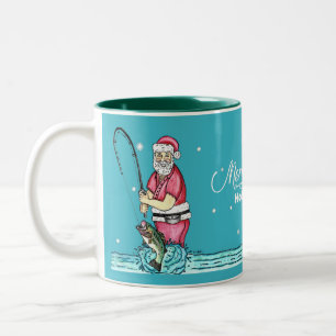 Tasse 2 Couleurs Basse Pêche Père Noël Noël