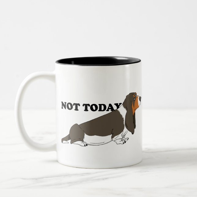 Tasse 2 Couleurs basset (Gauche)