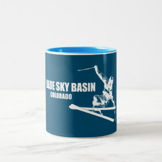 Tasse 2 Couleurs Bassin Blue Sky Colorado Skier