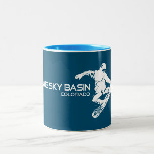Tasse 2 Couleurs Bassin Blue Sky Colorado Snowboardeur