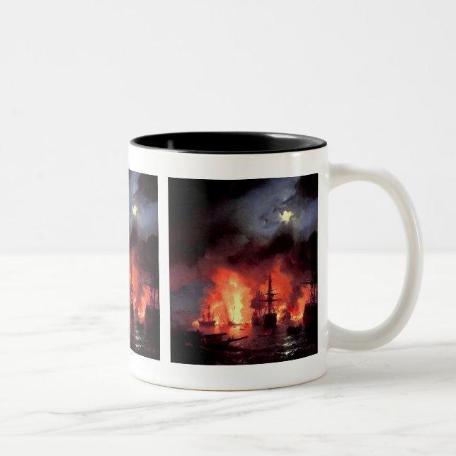 Tasse 2 Couleurs Bataille de Cesme la nuit (Droit)