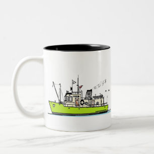 Tasse 2 Couleurs Bateau à moteur