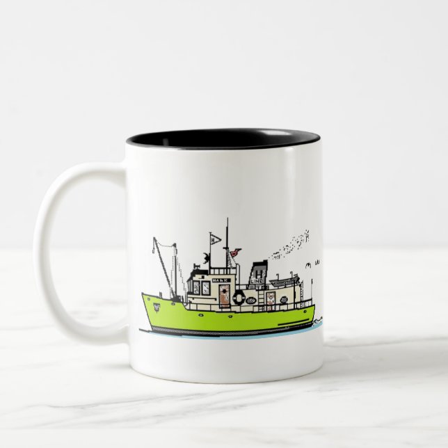 Tasse 2 Couleurs Bateau à moteur (Gauche)
