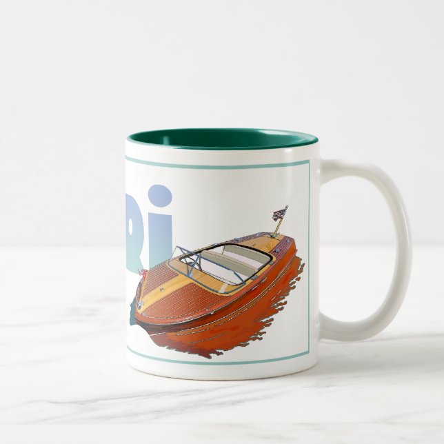 Tasse 2 Couleurs Bateau à moteur Capri (Droit)