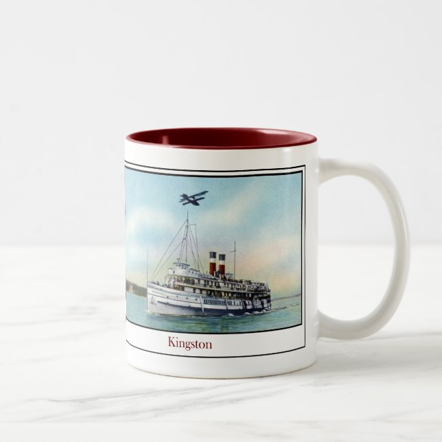 Tasse 2 Couleurs Bateau à vapeur Kingston (Droit)