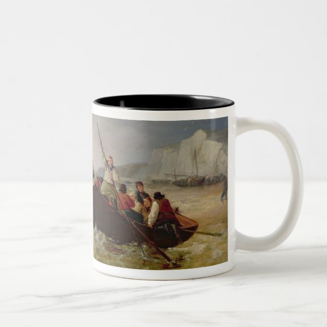 Tasse 2 Couleurs Bateau d'aviron allant à l'aide d'une guerre (Droit)