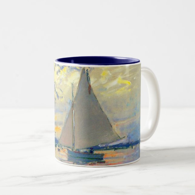 Tasse 2 Couleurs Bateau Monet au Petit-Gennevilliers (Devant droit)