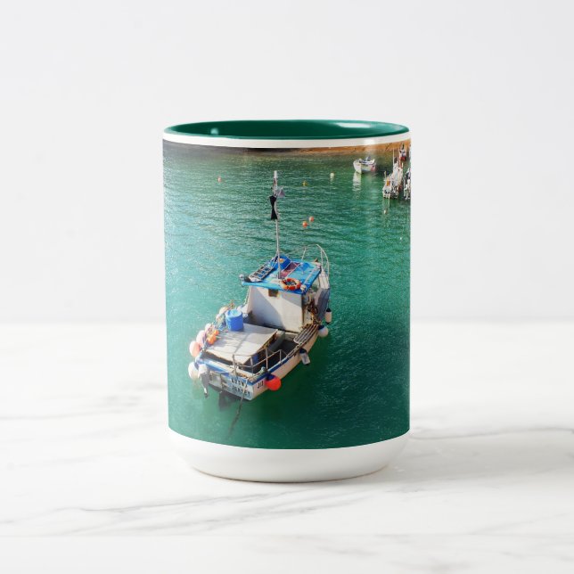 Tasse 2 Couleurs Bateaux de pêche à marée haute (Centre)