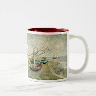 Tasse 2 Couleurs Bateaux sur la plage de Saintes-Maries