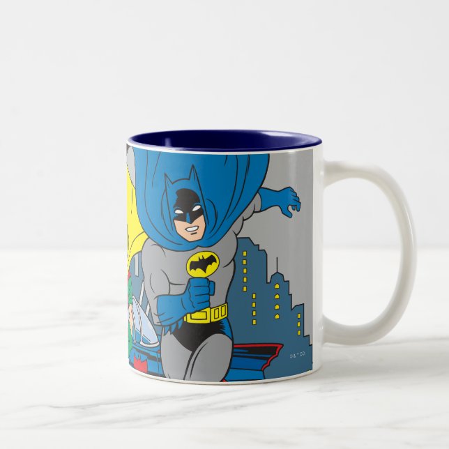 Tasse 2 Couleurs Batman Et Robin En Course (Droit)