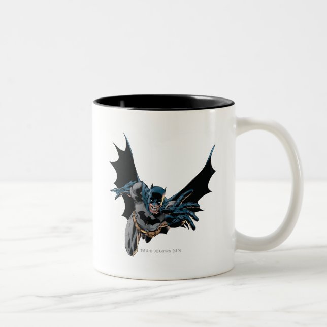 Tasse 2 Couleurs Batman Jumping Forward, crie (Droit)