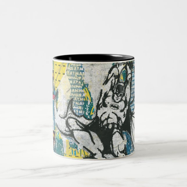 Tasse 2 Couleurs Batman - Rise Up Collage 2 (Centre)