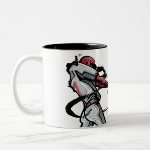 Tasse 2 Couleurs Batte de oscillation de joueur de baseball, vue de