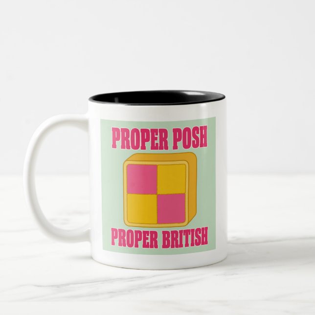 Tasse 2 Couleurs Battenberg Propre Élégant Proprement Britannique (Gauche)