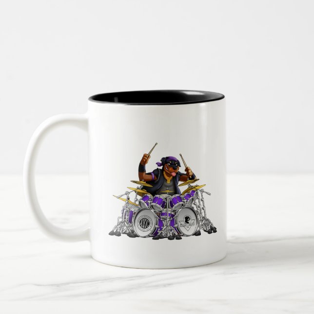 Tasse 2 Couleurs Batteur de Rockin Rottie (Gauche)