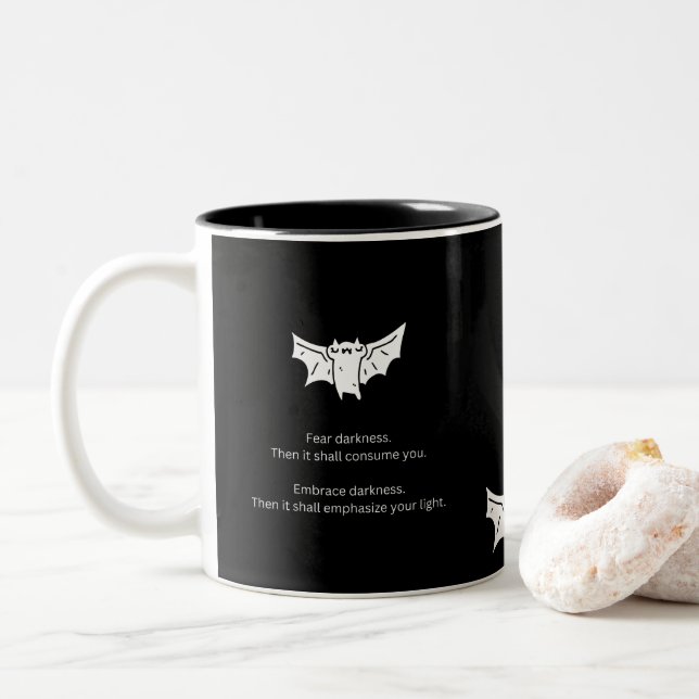 Tasse 2 Couleurs Batty La chauve (Avec donut)