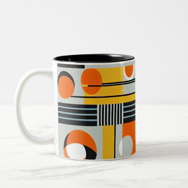 Tasse 2 Couleurs Bauhaus Conception géométrique 01 Parfait Pour (Gauche)