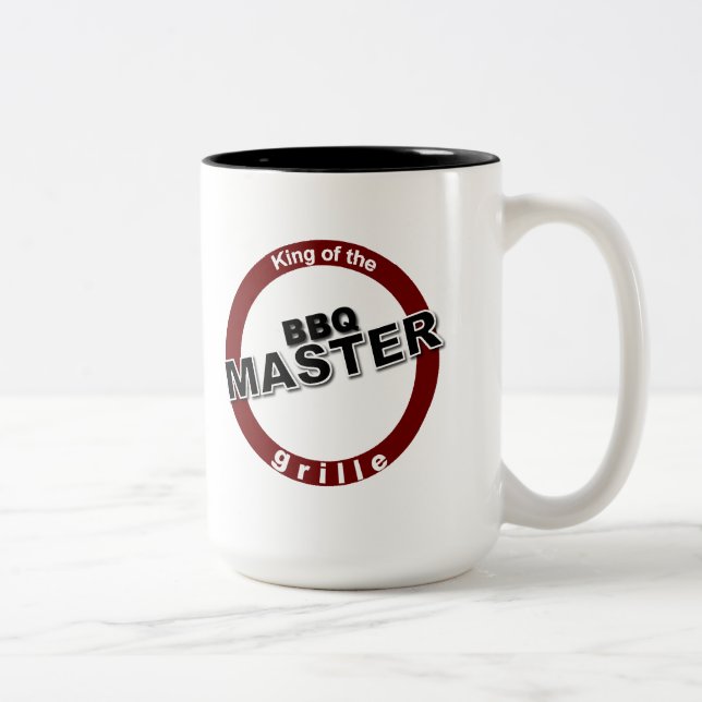 Tasse 2 Couleurs BBQ Master King of the Grille (Droit)