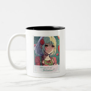 Tasse 2 Couleurs Be My Valentine in Manga Style 33420