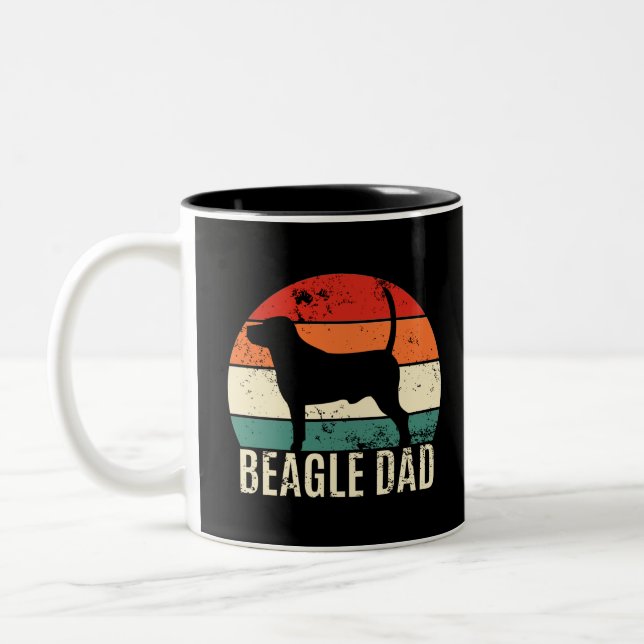 Tasse 2 Couleurs Beagle papa (Gauche)