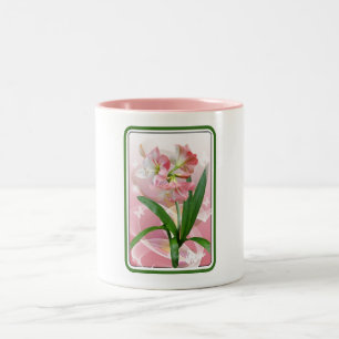 Tasse 2 Couleurs Beau Amaryllis Floral À Thème Floral
