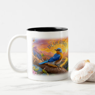 Tasse 2 Couleurs Beau Bluebird