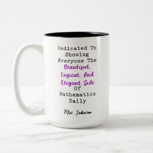 Tasse 2 Couleurs Beau côté logique et élégant des mathématiques