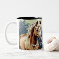 Beau Palomino Horse Anniversaire