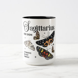 Tasse 2 Couleurs Beau Papillon Zodiac Traits/Sagittaire