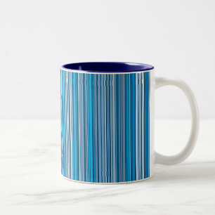 Tasse 2 Couleurs Beaucoup de bandes multicolores en bleu