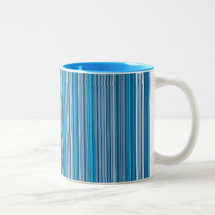 Tasse 2 Couleurs Beaucoup de bandes multicolores en bleu