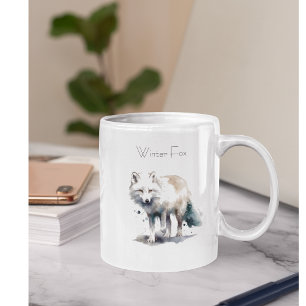 Tasse 2 Couleurs Beauté de l'Arctique : Coutume de Fox d'hiver