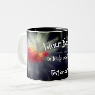 Tasse 2 Couleurs Beauté intérieure Dahlia Fleur Mots Inspiration