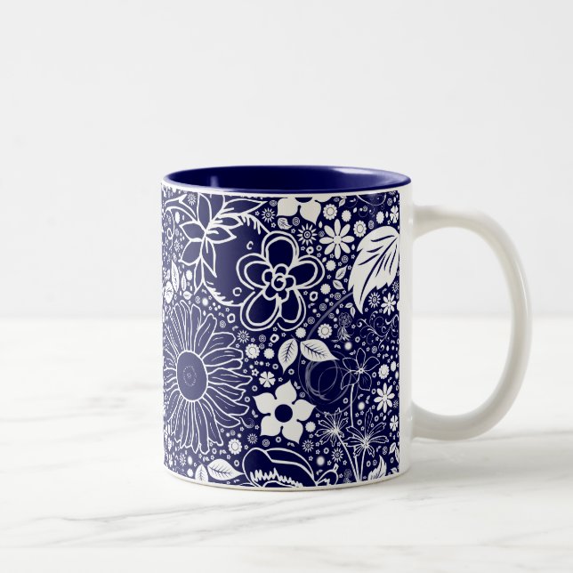 Tasse 2 Couleurs Beautés botaniques Bleu (Droit)