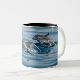 Tasse 2 Couleurs Beaux dauphins aquatiques