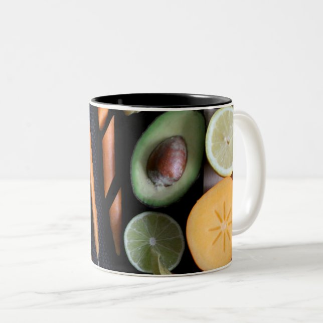 Tasse 2 Couleurs Beaux Fruits Et Légumes (Devant droit)