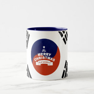 Tasse 2 Couleurs Beaux Meilleurs voeux Corée du Sud Joyeux Noël