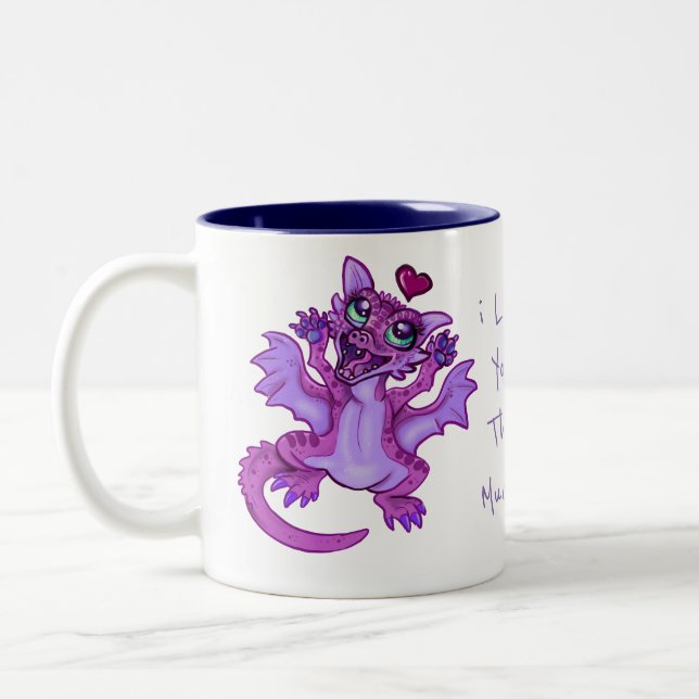 Tasse 2 Couleurs Bébé Dragon Love (Gauche)