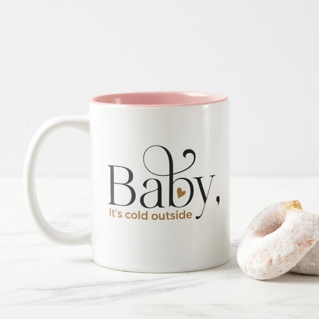 Tasse 2 Couleurs Bébé, il fait froid dehors (Avec donut)