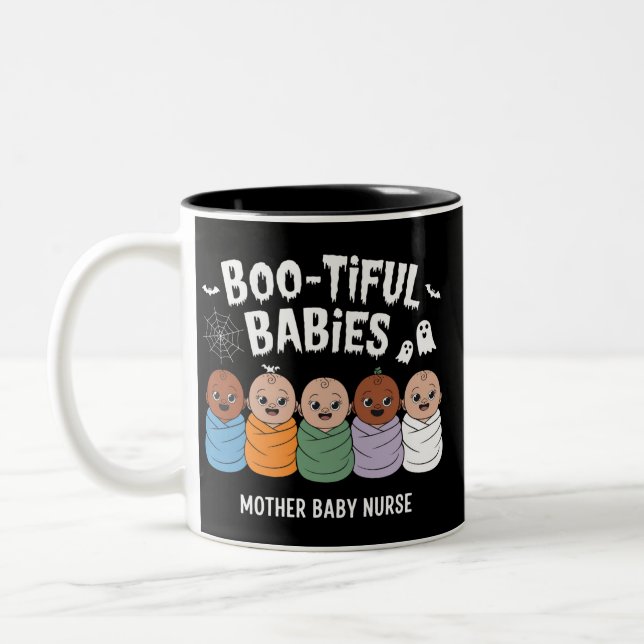 Tasse 2 Couleurs Bébés Bootiful Infirmière Mère Bébé Halloween  (Gauche)