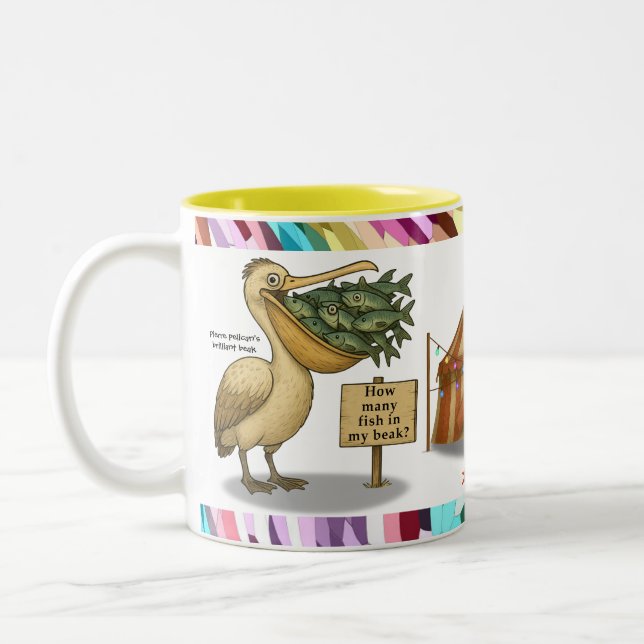 Tasse 2 Couleurs Bec brillant de Pierre le pélican (Gauche)