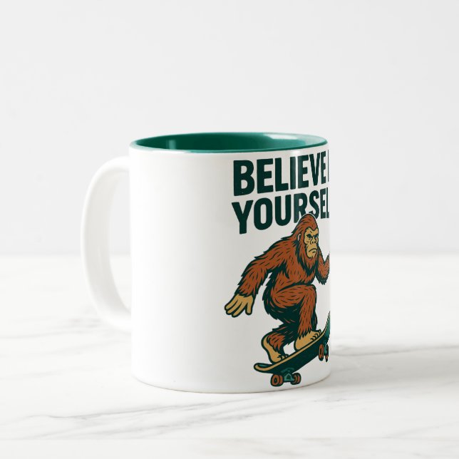 Tasse 2 Couleurs  Believe In Yourself Motivation Art (Devant gauche)