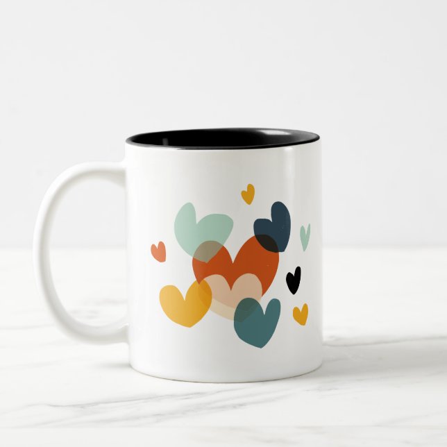 Tasse 2 Couleurs Belle Amour Carrosserie Dessins Coeur Art Amour Ar (Gauche)