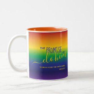 Tasse 2 Couleurs Belle citation de la Bible arc-en-ciel Gradient